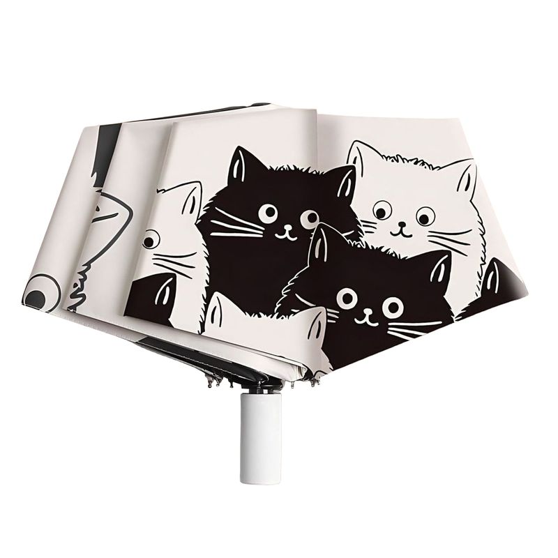 چتر 8 پره گلد ایر مدل hello cat قطر 100 سانتی‌متر